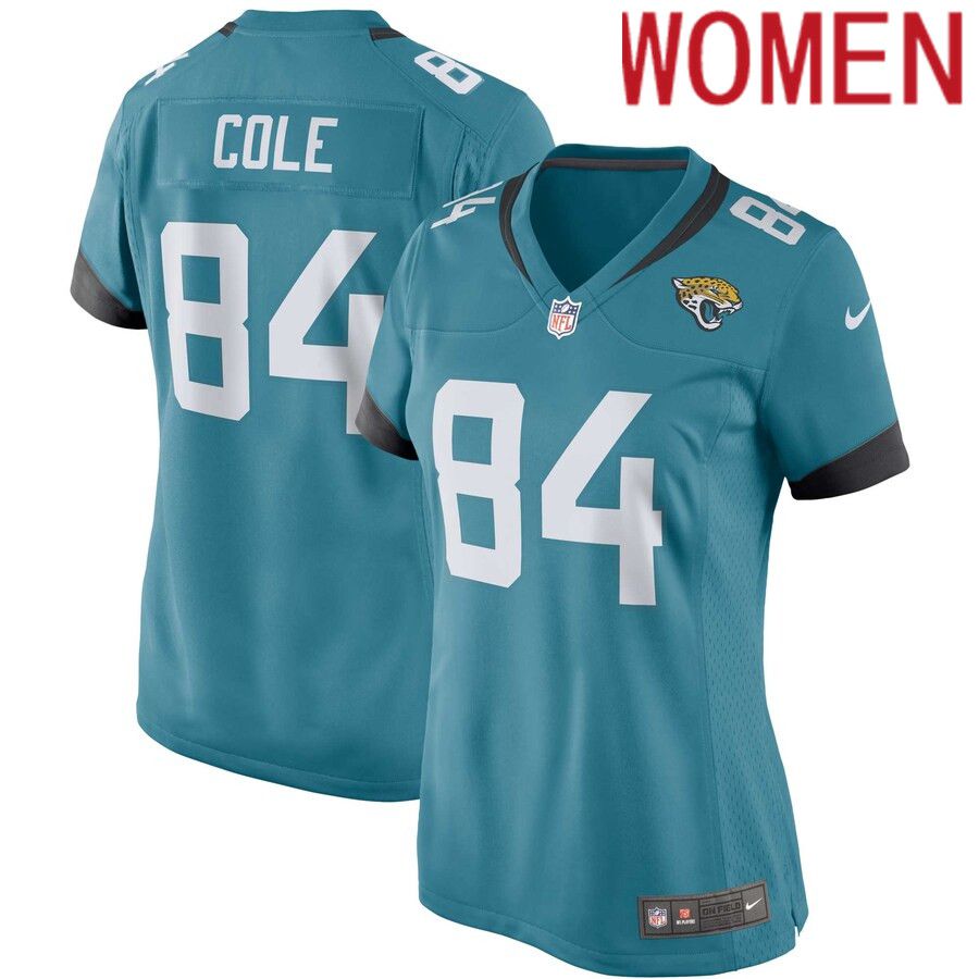 Women Jacksonville Jaguars #84 Keelan Cole Nike Teal Player Game NFL Jersey->women nfl jersey->Women Jersey